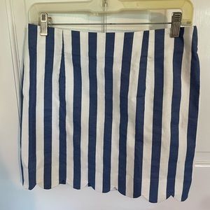 Striped Scalloped Skirt